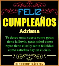 GIF Frases de Cumpleaños Adriana